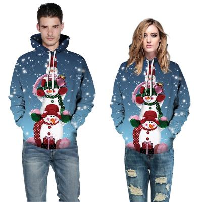 China Wholesale High Quality New Fashion Windproof Men Anime Snowman Printed Hooded Sweatshirts Hit Color Hoodies for sale