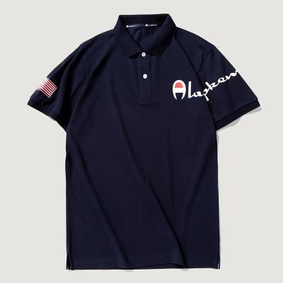 China Anti-wrinkle custom LOGO pattern polo shirt high quality campaign for sale