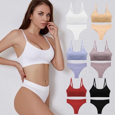 China Viable wholesale hot sale ladies panties and more cheeky seamless bra and panties cotton bra with new current for sale