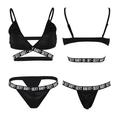 China European and American Charm Sexy Underwear Lingerie Hollow Letters Women's Underwear Lingerie for sale