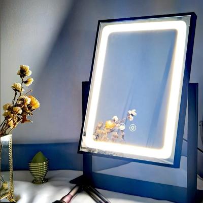 China Modern LED with Adjustable Brightness Vanity Hollywood Mirror With LED Lights Makeup Mirror for sale