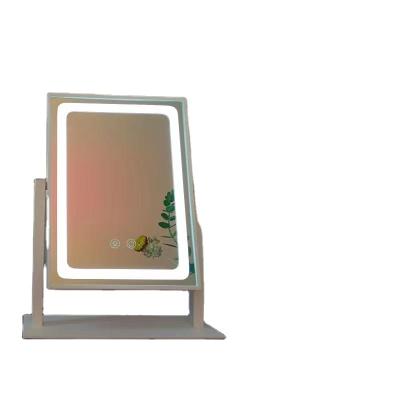 China Modern Hot Sale Led Makeup Mirror Desktop Mirror Cosmetic Make Up Mirror With Light Box Package for sale