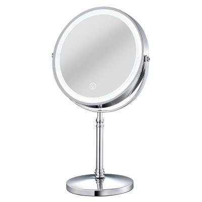 China Modern New Design Desktop Mirror Cosmetic Smart Table Makeup Mirror With Light Led for sale