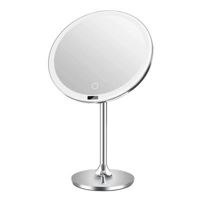 China Modern 2023 Fashion Hot Selling Led Desktop Makeup Mirror Light Sensor Intelligent Touch Beauty Makeup Mirror for sale