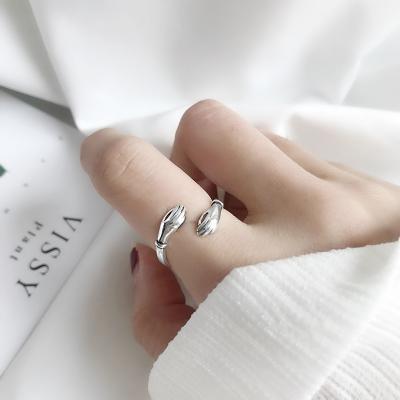 China Unique environmental friendly love 100% real 925 sterling silver adjustable resizable open rings for girls for sale