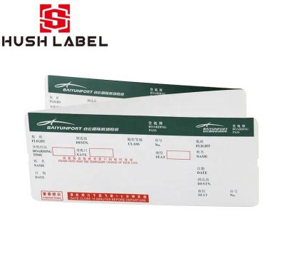 China High Quality Flights Factory Price Offset Printing Thermal Paper Boarding Pass Airline Ticket for sale