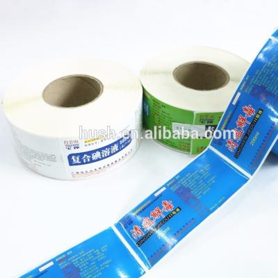 China Waterproof High Quality Plastic Bottle Labels Custom Strong Adhesive Stickers For Medicine for sale