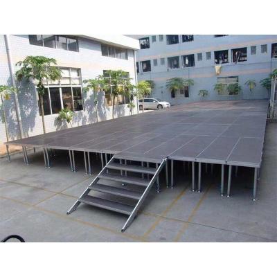 China Aluminum Alloy 6061-T6 Performa Portable Floor Banquet Stage With Movable Stairs Pole Dance Platform Units for sale