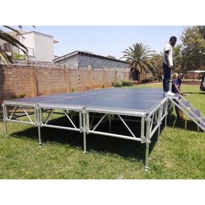 China Aluminum Alloy 6061-T6 Easy Install To Assemble Aluminum Portable Concert Stage For Sale for sale