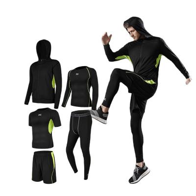 China Factory Supply Cheap Price Breathable Fitness Clothing Men Yoga Wear 5pcs Workout Chothes Set for sale