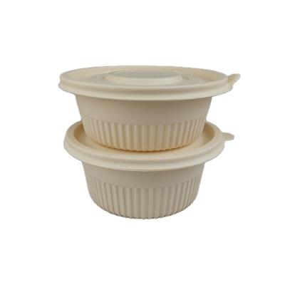 China Disposable Eco Friendly Stocked Biodegradable Disposable Containers Fast Food Tray Biodegradable Lunch Box For Take away Corn Starch Container for sale