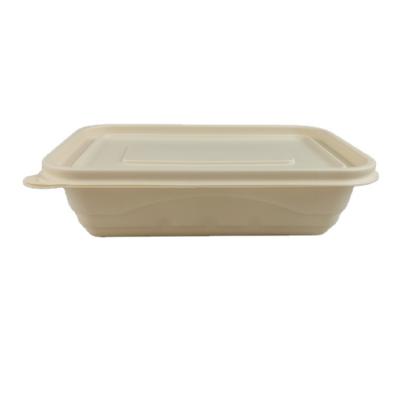 China Disposable Eco Friendly Stocked Biodegradable Custom Disposable Bento Box Corn Starch Lunch box Biodegradable Clamshell Box Food Containers for sale