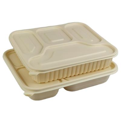 China Disposable Eco Friendly Stocked Biodegradable Corn Starch Ecological Lunch Boxes Bowls Disposable biodegradable food container for sale