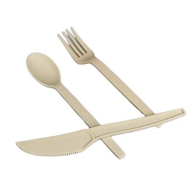 China Disposable Eco Friendly Stocked Biodegradable Cornstarch Cutlery Eco Friendly Disposable PLA Plastic Utensils 100% Compostable Cornstarch Wood Bio Based Degradable Knives Spo for sale