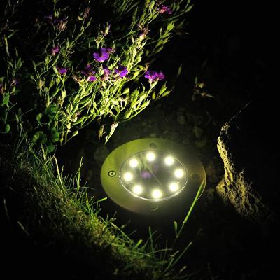 China Environmental protection energy-saving and 8LED buried lantern garden landscape platform lamp waterproof environmental protection energy-saving solar lamp for sale