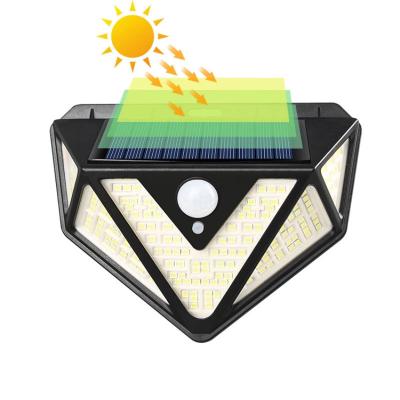 China Energy saving and environmental protection. Solar Powered Outdoor Lamp 100LED Landscape Yard Wall Lamp Fence Spotlight Street Light for sale