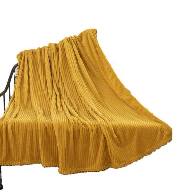 China Coral Flannel Flannel Tassel Blanket PORTABLE Sofa Blanket Coral Fleece Blanket for sale