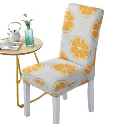 China Modern Simplicity Spandex Chair Covers Cushion Pollution Home Hotel One Piece Stretch Printed For Restaurant for sale