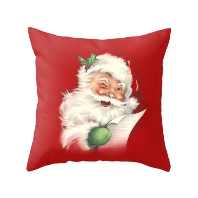 China Christmas Christmas Santa Claus Peach Skin Pillow Case Car Office Sofa Custom PORTABLE Pillowcase Factory Direct Sales for sale