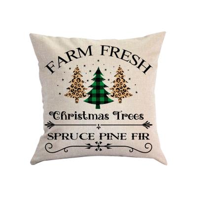 China 2021 New Christmas PORTABLE Pillow Letter Pattern Pillow Case Canvas Pillowcase for sale