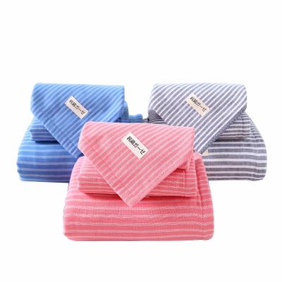 China Wholesale Non-linting Viable General Square Three-Piece Towel Set Family Product Gift Set Soft Absorbent Towel Non-linting for sale