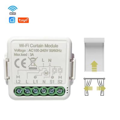 China Home Automation Control Home Switch Electric Wifi Shutter Smart Switch Module Wall Curtain Cover App Smart Wholesale Control for sale