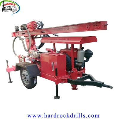 China Portable Farms Drill Rig Trailer Mounted Water Well Rig Borehole Drilling Rig Manufacturer for sale