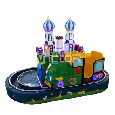 China Indoor Trackless Attractive Fiberglass Amusement Train Game Machine Kiddie Ride Electric Train With Track for sale