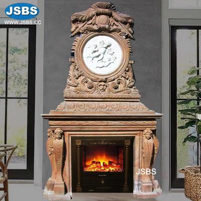 China Durable And Artistic Stone Fireplace Outdoors, Italian Fireplaces Mantel, China Fireplace for sale