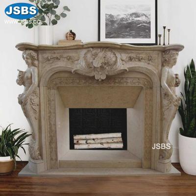 China Durable and Artistic Fancy Fireplace | Cantera stone fireplace | germany chimney for sale