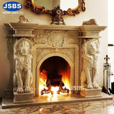 China Durable and Artistic Fireplace Mantels | Freestanding fireplace mantle | decorative fireplace mantels for sale