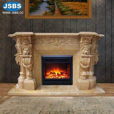 China Modern marble fireplace with lion face JS-FP011- more photos for choice! for sale