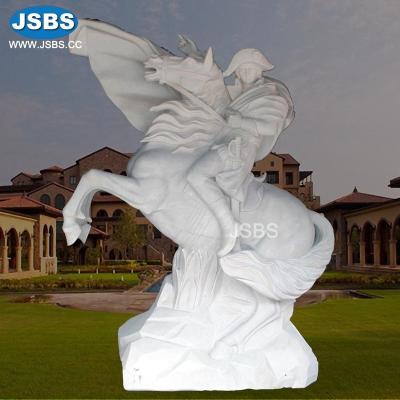 China Large Durable And Artistic Stone Napoleon Marble Sculpture Garden Statues For Castle Restoration House Decoration for sale