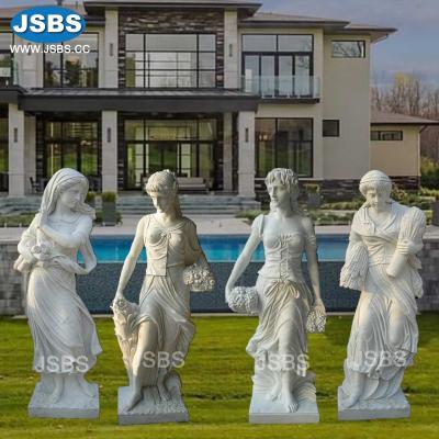 China Famous vivid white marble four seasons sculpture in Europe for sale