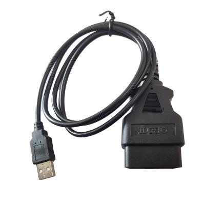 China Automotive Aftermarket Industries OEM 16 Pin OBD2 OBDII OBD 2 Female To Male USB 2.0 A Cable for sale