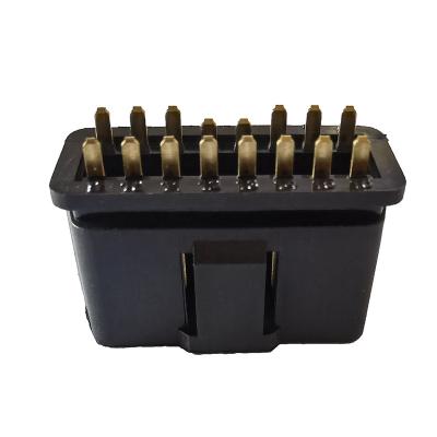 China Aftermarket Automotive Industries Source J1962 OBD2 16 Pin Male Connector OBD Plug Male Gold Plated Adapter for sale