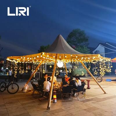 China Hot Sale Big Teepee Wooden Tipi Umbrella Tent for Party Club Music Bar Tent for sale