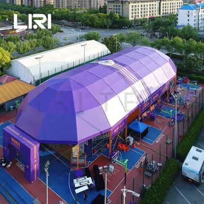 China 32m Mobile Stadium Basketball Court Polygon Sports Tents for Sale for sale