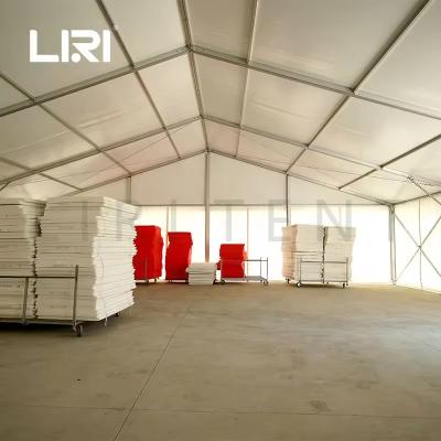 China Sudan Outdoor Modular Large Aluminum Warehouse Pavilion White Event Big Tent Hall for sale