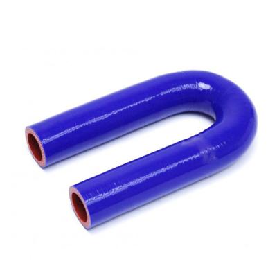 China Auto parts replace U shape red black green yellow blue silicone hose 180 degree elbow organic silicone hose for sale