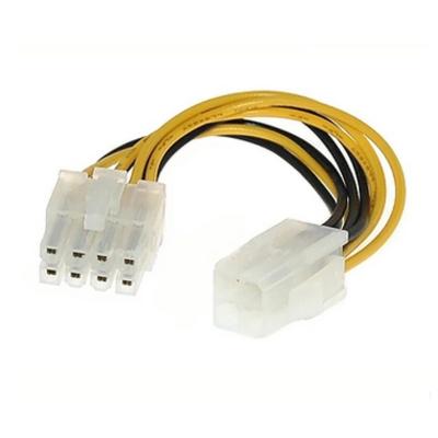 China 4P Female COMPUTER 8P Male CPU Power Extension Wire 4pin to 8pin Motherboard CPU Power Wire Converter Cord Power Supply Cable for sale