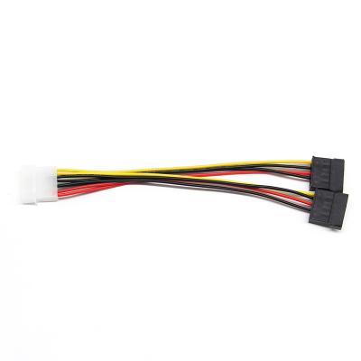 China COMPUTER Customized 4 Pin IDE 2 SATA Driver Hard Drive Disk Extension Cord Extension Cord Connector to Power Cable SATA Y Hard Splitter Dual for sale