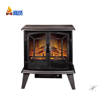 China Modern Black Electric Hotel Vertical Fireplace Heater for sale