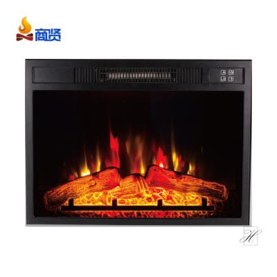 China Hotel 23 Inch Electric Fireplace Insert With Realistic Flames Adjustable Temperature for sale