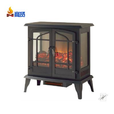 China China 25 Inch Modern 3 Sided Cast Iron Wood Fireplace Indoor Freestanding Electric Fireplace 120v for sale