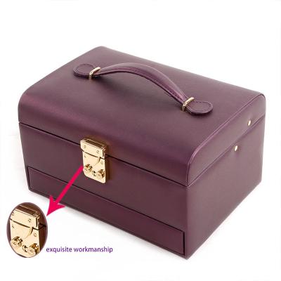 China Handled Portable Jewelry Holder , Unique Decorative Storage Boxes Easy To Take for sale