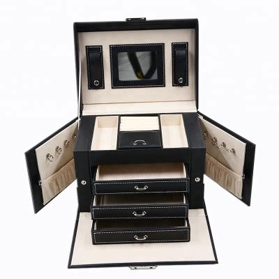 China Locked Portable Jewelry Display Cases , Portable Earring Organizer Box for sale