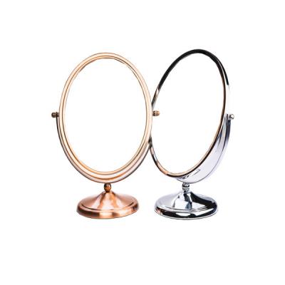 China Metal Frame Round Compact Travel Mirror , Rotating Vintage Compact Mirror for sale