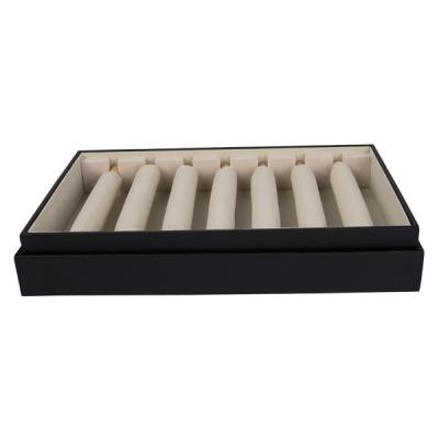 China Black Color Ring Box Stackable Jewelry Display Trays for sale