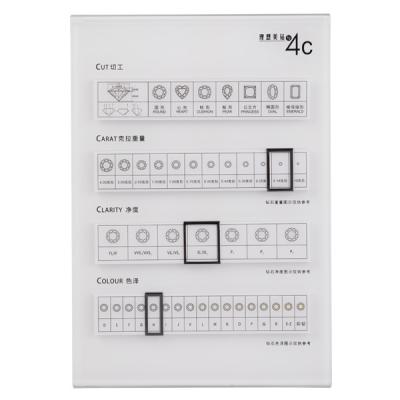 Chine Millimètre au diagramme de mesure de diamant du carat 4c, diagramme fait sur commande de diamant de la taille Si2 à vendre